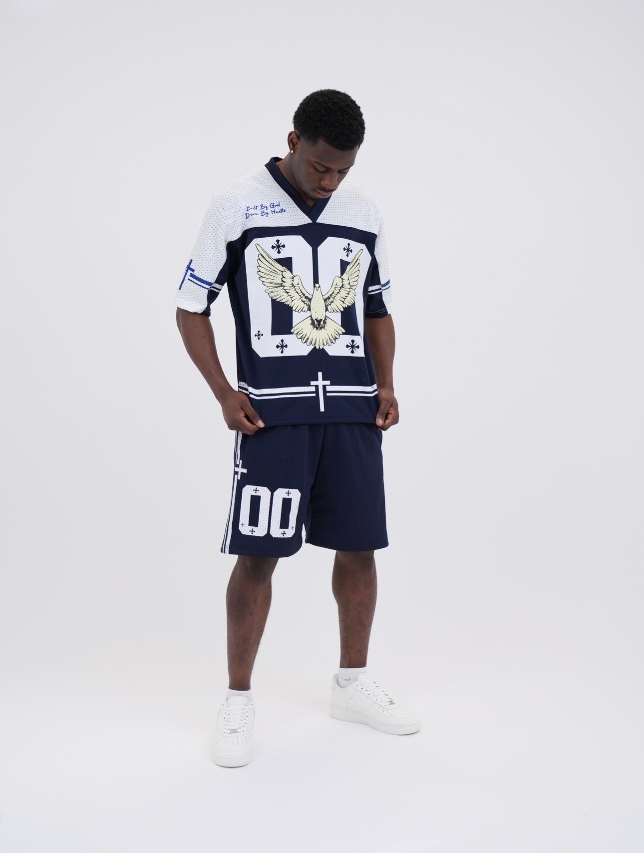 Navy 00 Driven By Hustle Mesh Jersey